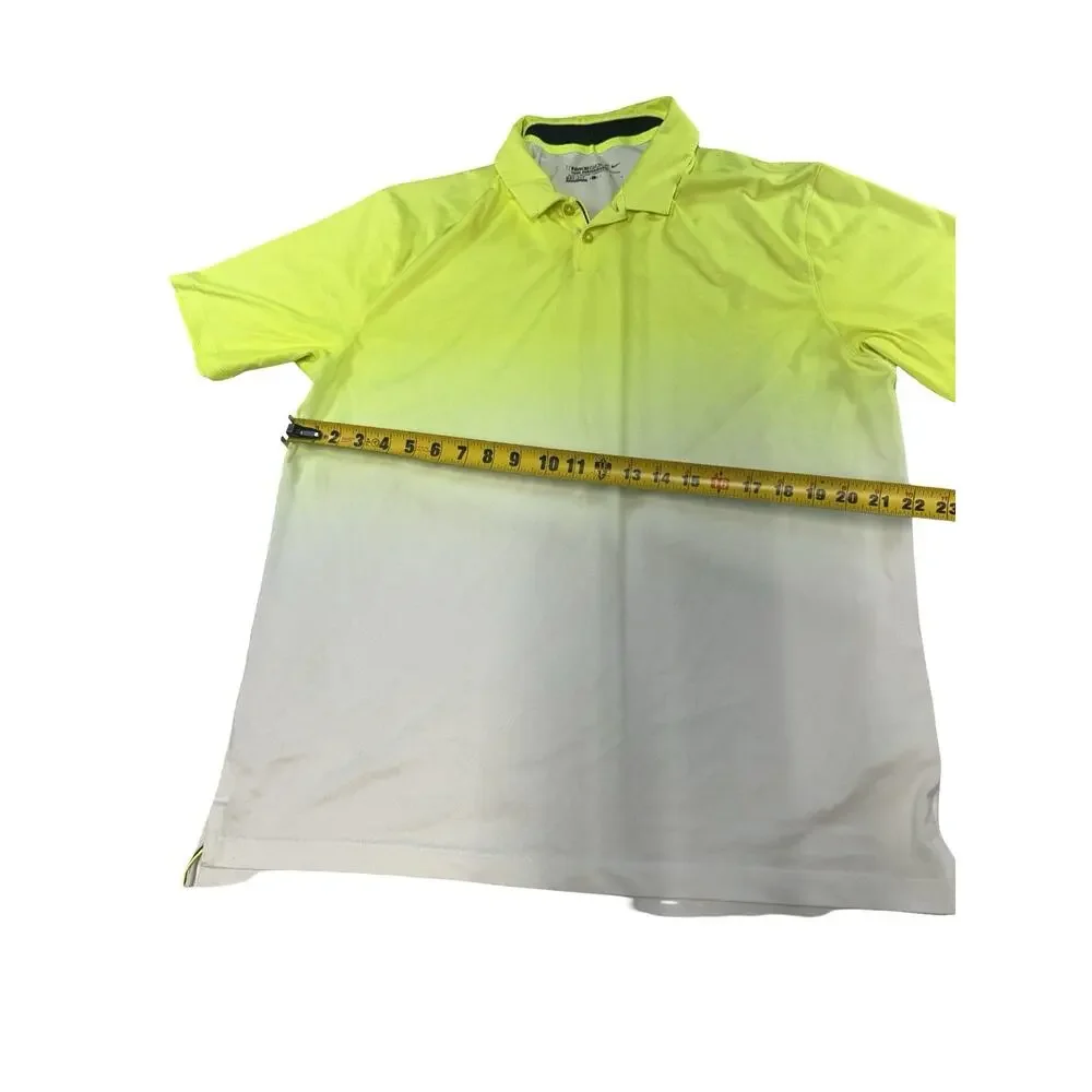 Nike Golf Dri-FIT Tour Performance Polo Shirt Men’s Large Neon Yellow Gradient